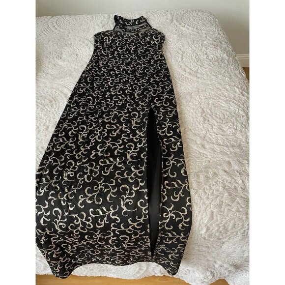 Teeze Me Formal Gown Black and Gold Women's Size 7 - Picture 6 of 7